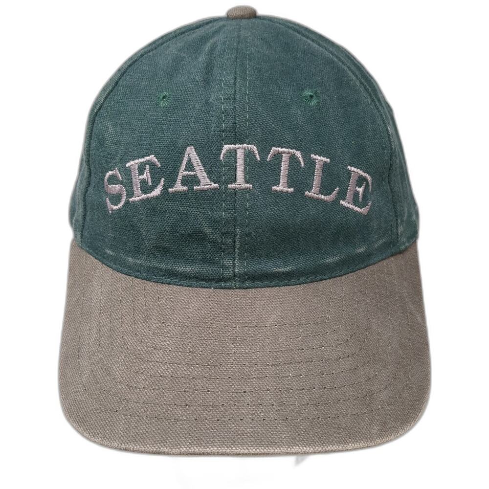 HeadShot by KC Caps Baseball Cap Green One Size Slideback Two-Tone Seattle Hat